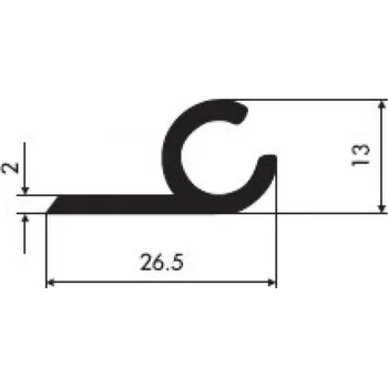 Stavební profil Ronax Devices kedrová lišta s límcem 13 x 26,5 mm standard