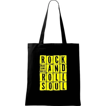 Rock and roll soul - Taška bavlněná - 42 x 38 cm ( Černá )