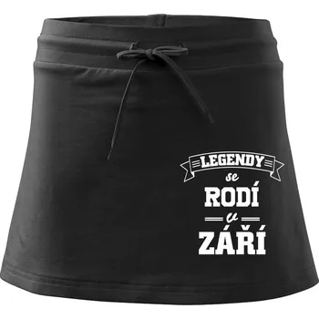 Dámské oblečení Legendy se rodí v září - Sportovní sukně - two in one - L ( Černá )