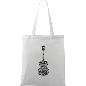 Kytara - názvy hudebních stylů - Taška bavlněná - 42 x 38 cm ( Bílá )
