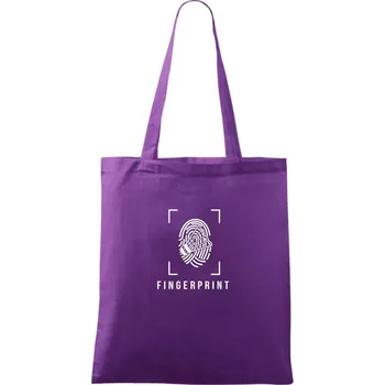 Badminton Fingerprint - Taška bavlněná - 42 x 38 cm ( Fialová )