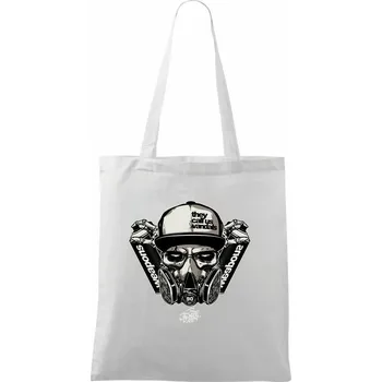 Graffiti lebka - Taška bavlněná - 42 x 38 cm ( Bílá )