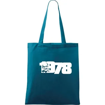 Husákovo dítě - 1978 - Taška bavlněná - 42 x 38 cm ( Petrolejová )