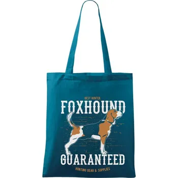 Dog foxhound - Taška bavlněná - 42 x 38 cm ( Petrolejová )