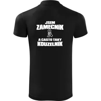 Pánská košile Kouzelník - zámečník - Polokošile Victory sportovní (dresovina) - S ( Černá )