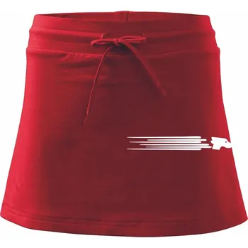 Dámská sukně Chrt rychlý - Sportovní sukně - two in one - XL ( Červená )