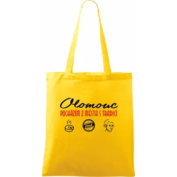 Nákupní taška Olomouc město s tradicí - Taška bavlněná - 42 x 38 cm ( Žlutá )