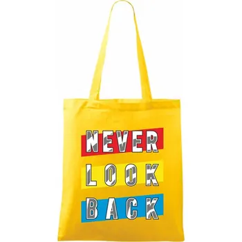 Never look back - Taška bavlněná - 42 x 38 cm ( Žlutá )