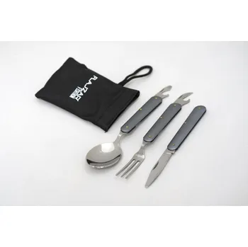 Kempingové nádobí FLAJZAR příbor (Příbor Flajzar outdoorový skládací v nylonovém obalu)