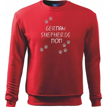 Německý ovčák - German Shepherds mom (Reflexní tlapky) - Mikina Essential dětská - 158 cm/12 let ( Červená )