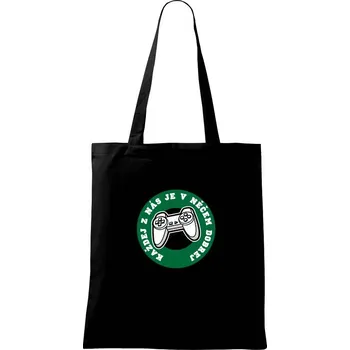 Každej z nás je v něčem dobrej - Taška bavlněná - 42 x 38 cm ( Černá )