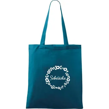 Sebeláska - Taška bavlněná - 42 x 38 cm ( Petrolejová )