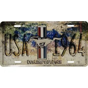 Plechová cedule Americká SPZ Ford Mustang USA 1964