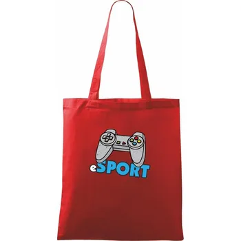 Nákupní taška eSport - Taška bavlněná - 42 x 38 cm ( Červená )
