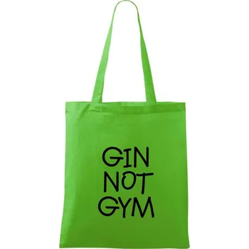 Gin not Gym - Taška bavlněná - 42 x 38 cm ( Apple Green )