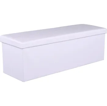 Taburet Skládací taburet ZAMIRA ekokůže bílá