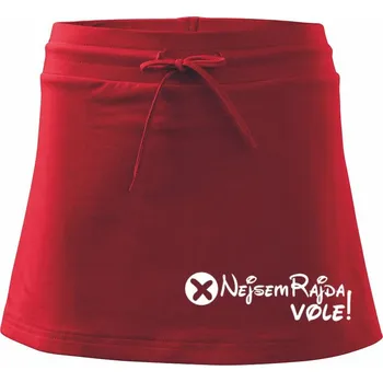 Dámská sukně Nejsem Rajda! Vole! - Sportovní sukně - two in one - M ( Červená )
