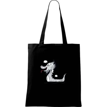 Nákupní taška Dračí lodě olejomalba - Taška bavlněná - 42 x 38 cm ( Černá )