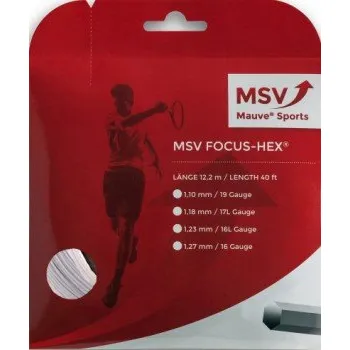 Struna na výplet tenisové rakety MSV tenisový výplet Focus Hex 1,27 bílá (12m) 1.27