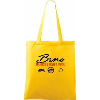 Brno město s tradicí - Taška bavlněná - 42 x 38 cm ( Žlutá )