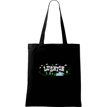 Nákupní taška Řeka Lužnice - Taška bavlněná - 42 x 38 cm ( Černá )