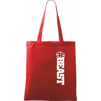 Beast hashtag - Taška bavlněná - 42 x 38 cm ( Červená )