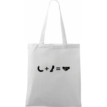 Nákupní taška Jelito kopyto platí to - Taška bavlněná - 42 x 38 cm ( Bílá )