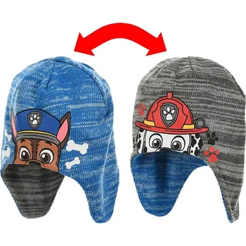Čepice SUN CITY Oboustranná dětská čepice Paw Patrol Chase & Marshall – velikosti 52/54 Velikost: 54