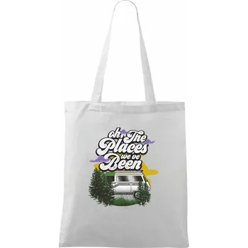 Nákupní taška Oh the places - Taška bavlněná - 42 x 38 cm ( Bílá )