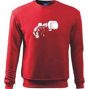 Boxer obrys - Mikina Essential dětská - 158 cm/12 let ( Červená )