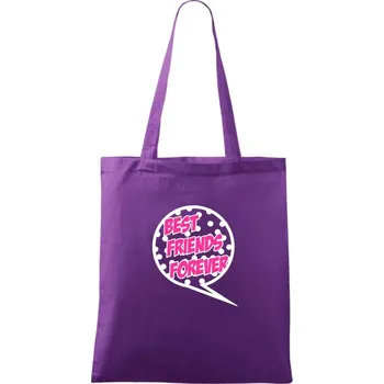 Best friends bublina - Taška bavlněná - 42 x 38 cm ( Fialová )