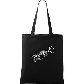 Trubka z boku - Taška bavlněná - 42 x 38 cm ( Černá )