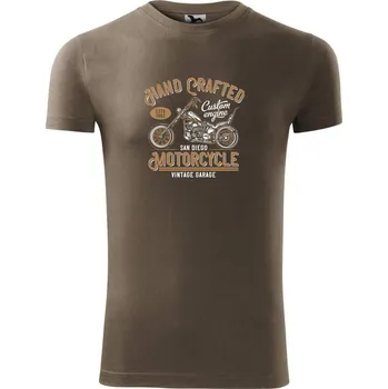 Hand Crafted Motorcycle - Viper FIT - Pánské zůžené tričko - M ( Army )