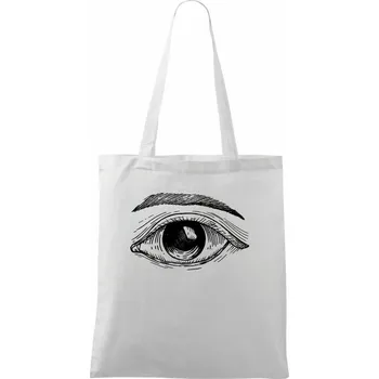 Nákupní taška Oko do duše - Taška bavlněná - 42 x 38 cm ( Bílá )