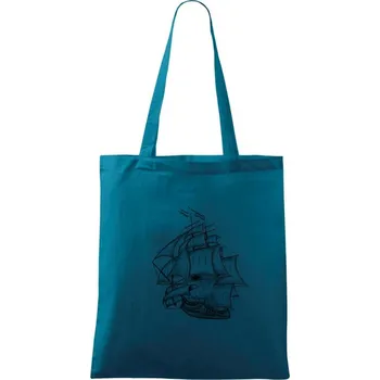 Plachetnice velká - Taška bavlněná - 42 x 38 cm ( Petrolejová )