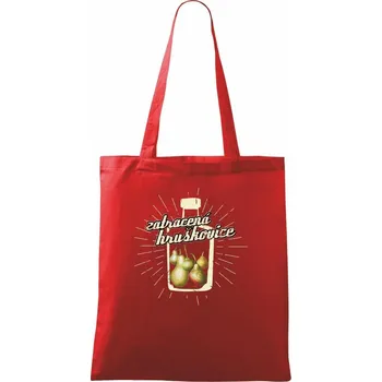 Nákupní taška Zatracená hruškovice - Taška bavlněná - 42 x 38 cm ( Červená )