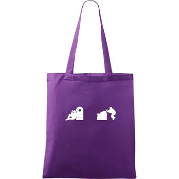 Paintball střelec - Taška bavlněná - 42 x 38 cm ( Fialová )