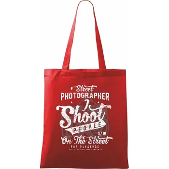 Nákupní taška Street Photographer - Taška bavlněná - 42 x 38 cm ( Červená )