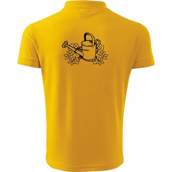 Pánská košile Konev a květiny - Polokošile pánská Pique Polo 203 - 2XL ( Žlutá )