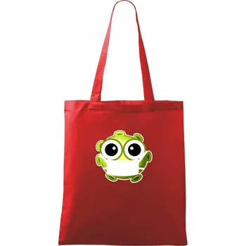 Nákupní taška Virus s rouškou - Taška bavlněná - 42 x 38 cm ( Červená )