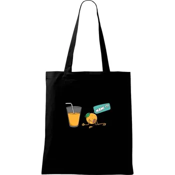 Pomeranč juice - Taška bavlněná - 42 x 38 cm ( Černá )