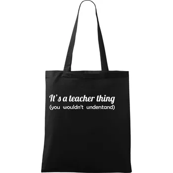 Teacher thing - Taška bavlněná - 42 x 38 cm ( Černá )