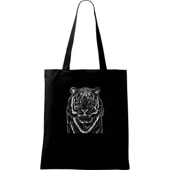 Nákupní taška Tygr skica - Taška bavlněná - 42 x 38 cm ( Černá )