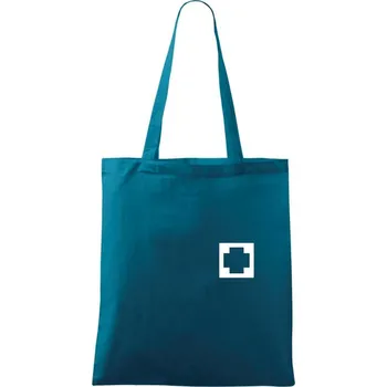 Hranatý kříž - Rescue - Taška bavlněná - 42 x 38 cm ( Petrolejová )