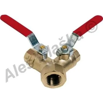 Ventil SFERACO - Francie | Rozbočení Y se dvěma kulovými ventily - 3/4"-2x1/2" F589