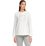 Dámské pyžamo s nášivkou kočky 15234 - 473 Šedá - Vamp XXL šedá