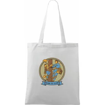 Nákupní taška Born to Climb mladí - Taška bavlněná - 42 x 38 cm ( Bílá )