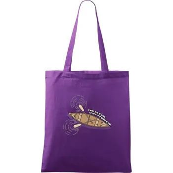 Nákupní taška To nevim jestli to sjedem - Taška bavlněná - 42 x 38 cm ( Fialová )