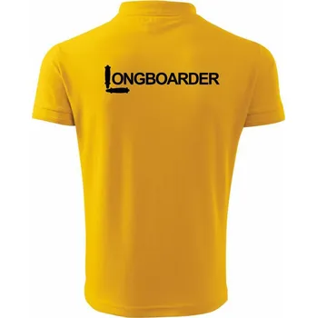 Pánská košile Longboarder nápis - Polokošile pánská Pique Polo 203 - L ( Žlutá )