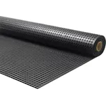 Černá gumová průmyslová protiskluzová rohož FLOMA Forte - délka 10 m, šířka 90 cm, výška 1 cm - 81715983